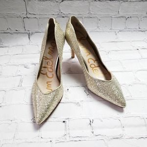 SOLD Sam Edelman Gold Metallic Orella Heel 7"